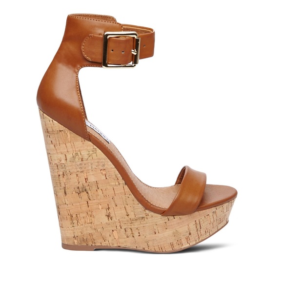 steve madden cognac wedges
